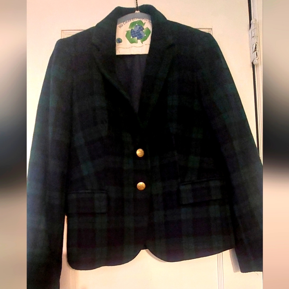 Plaid wool  j crew blazer